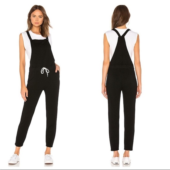 Monrow Mommy Maternity Tie Front Overalls
Jumpsuit with Patch Pocket Small Black - Picture 1 of 14